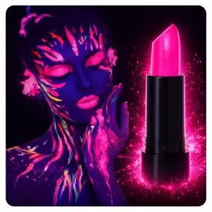 Uv Neon Pembe Ruj – Karanlıkta Parlayan Makyaj Boyası