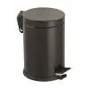 12LT SİYAH PEDALLI METAL ÇÖP KOVASI (5047)