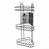 3 KATLI  SİYAH METAL KÖŞE RAFI (5047)