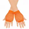 80’ler 90’lar Retro Neon Turuncu File Parmaksız Kısa Eldiven 11 Cm
