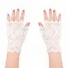 Beyaz Dantel Parmaksız Kısa Eldiven