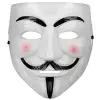 Beyaz Renk Pembe Yanaklı İthal V For Vendetta Maskesi (5047)