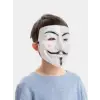Beyaz Renk Pembe Yanaklı İthal V For Vendetta Maskesi (5047)