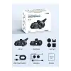 D2-6x 1000m Mesafeli 6 Kanallı İntercom Bluetooth Motosiklet Kask Kulaklığı İntercom Kulaklık