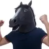 Gerçekçi At Kafası Maskesi Siyah Renk