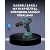 Güçlü Şarjlı Matkap Vidalama Çift Batarya
