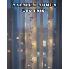 Gümüş Yaprak Tasarımlı LED Işık Pilli Ev ve Vitrin Dekoru