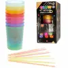 Karanlıkta Yanan Gece Işığı Mega Glow Bardaklar 8 Adet 8.5 X 10.5 Cm
