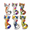 Kedi Tasarımı İstanbul Temalı Buzdolapı Süsü Magnet Alk5409