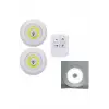 Led Lamba 3lü Uzaktan Kumandalı Yapışkanlı