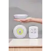 Led Lamba 3lü Uzaktan Kumandalı Yapışkanlı Beyaz Işık