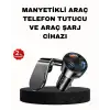 Manyetik Araç Telefon Tutucu ve Hızlı Şarj Adaptörü 2’li Set