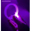 Mor Led Işıklı Baskı Yapılabilen Pilli Bileklik Bilezik 1,5 Cm Genişlik
