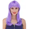 Mor Renk Uzun Düz Parti Peruğu (5047)