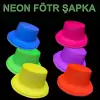 Neon Partisi Pembe Renk Plastik Fötr Şapka