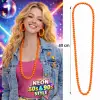 Neon Turuncu Boncuk Kolye 80 Cm – Retro 80’ler 90’lar Parti Aksesuarı