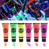 Neonlu Glow Parti Yüz Boyası 6 Renk 6 Adet (5047)