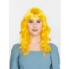 Sarı Renk Uzun Dalgalı Parti Peruğu