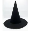 Siyah Renk Keçe Cadı Şapkası 35x38 Cm