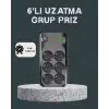 Termal Akım Korumalı 6’lı Uzatma Priz USB Type-C Hızlı Şarj 2500W