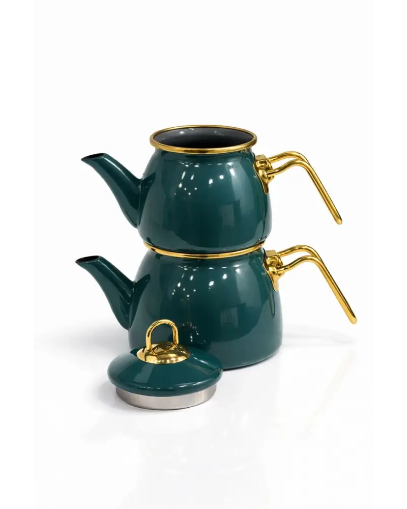 PR Home Emaye Mini Model Emaye Çaydanlık Petrol Yeşili