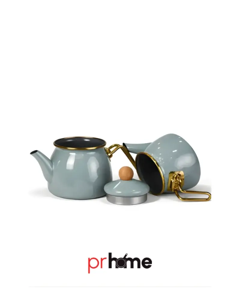 PR Home Soft Yeşil Mini Model Emaye Çaydanlık