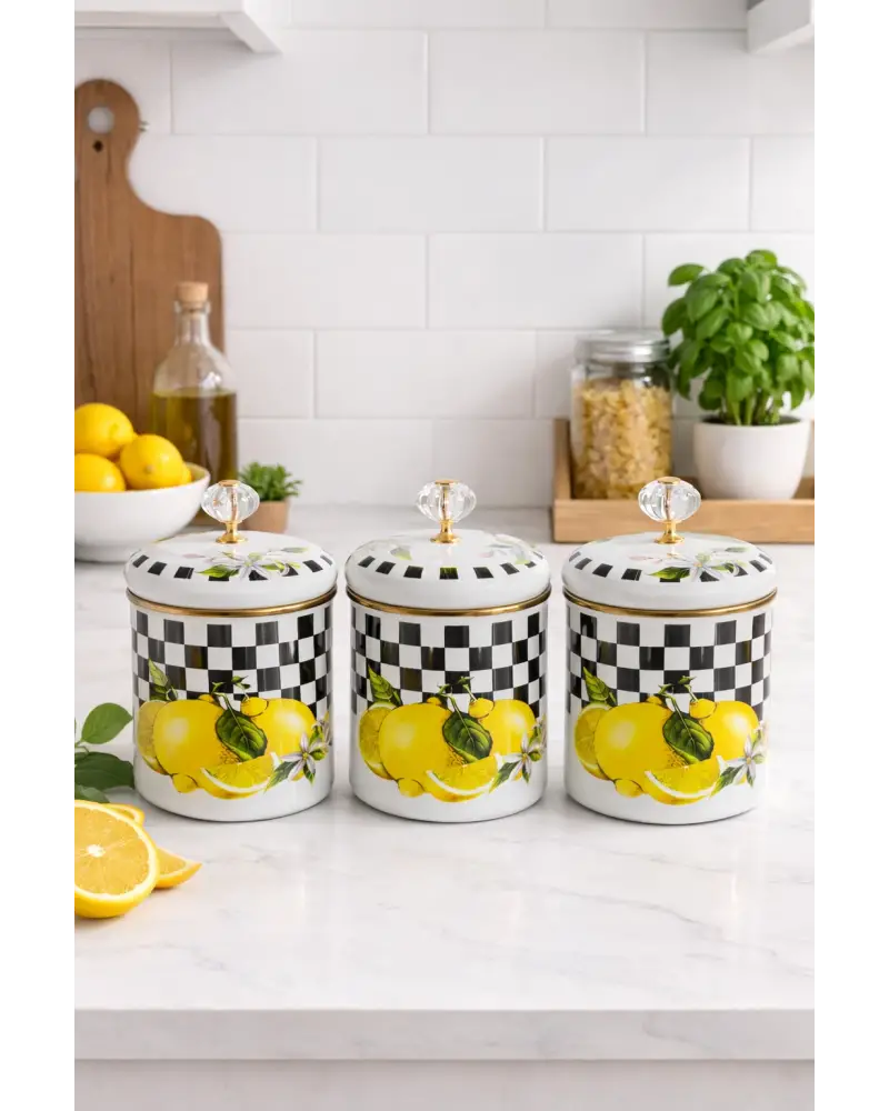 PR Home Lemon Emaye Baharatlık Seti 14 Cm