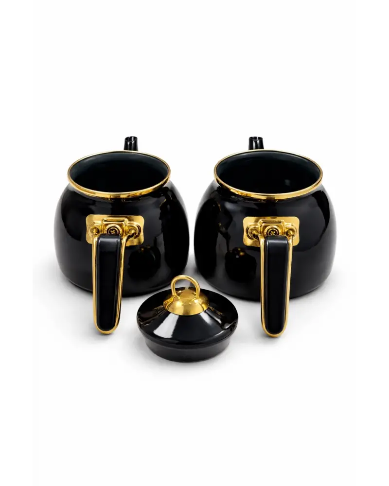 PR Home Emaye Rose Model Çaydanlık Siyah