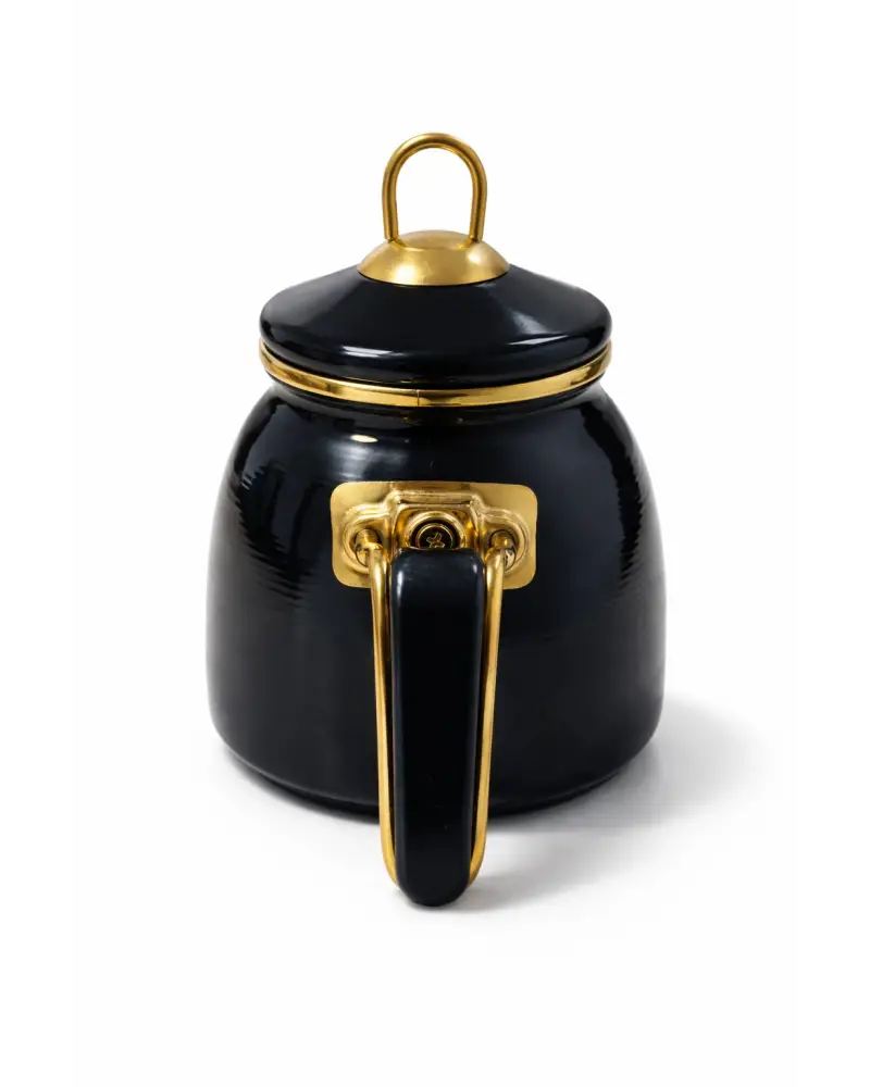 PR Home Emaye Rose Model Çaydanlık Siyah