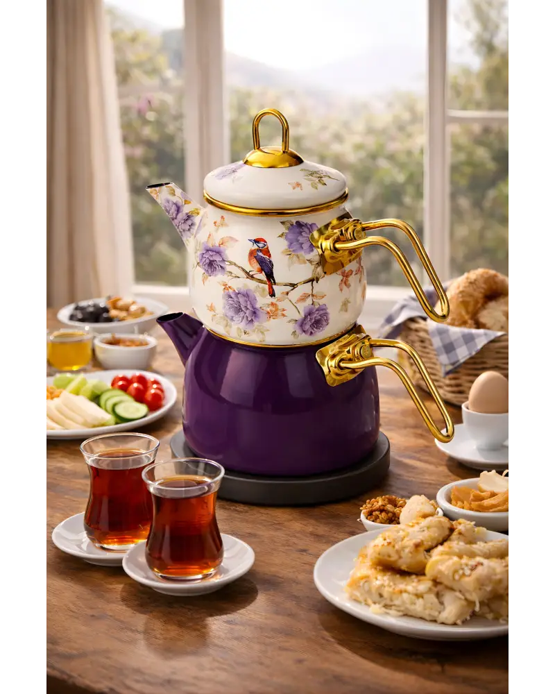 PR Home Fiorella Mini Model Emaye Çaydanlık