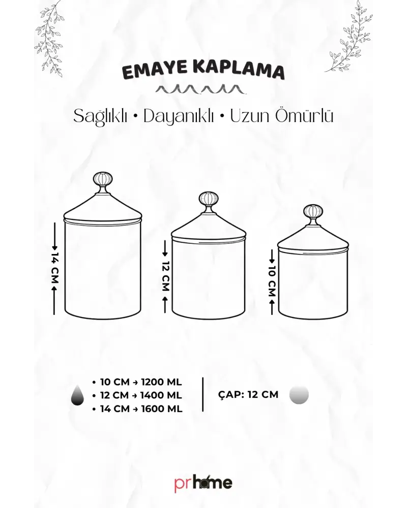 PR Home Fiorella Emaye Baharatlık Seti