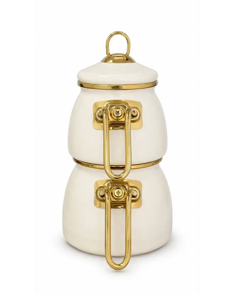 PR Home Krem Mini Model Emaye Çaydanlık