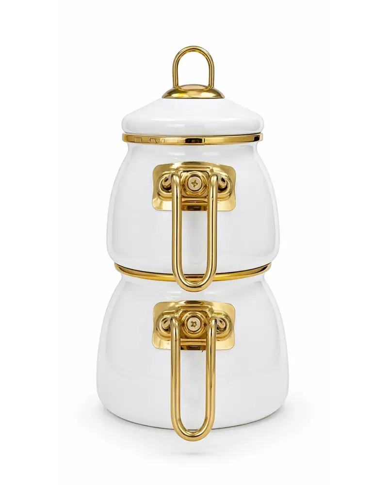 PR Home Beyaz Mini Model Emaye Çaydanlık