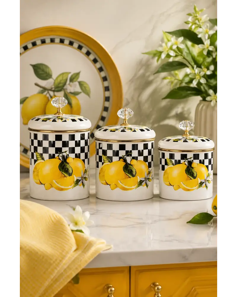 PR Home Limon Emaye Baharatlık Seti