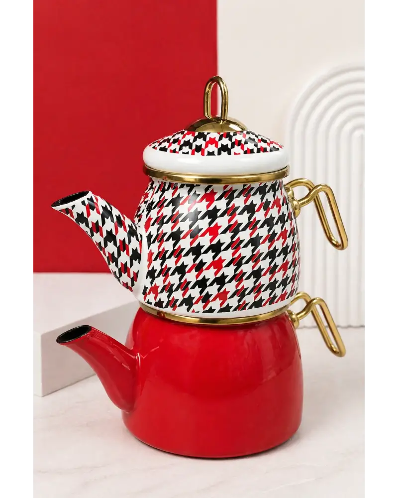 PR Home Forte Red Mini Model Emaye Çaydanlık