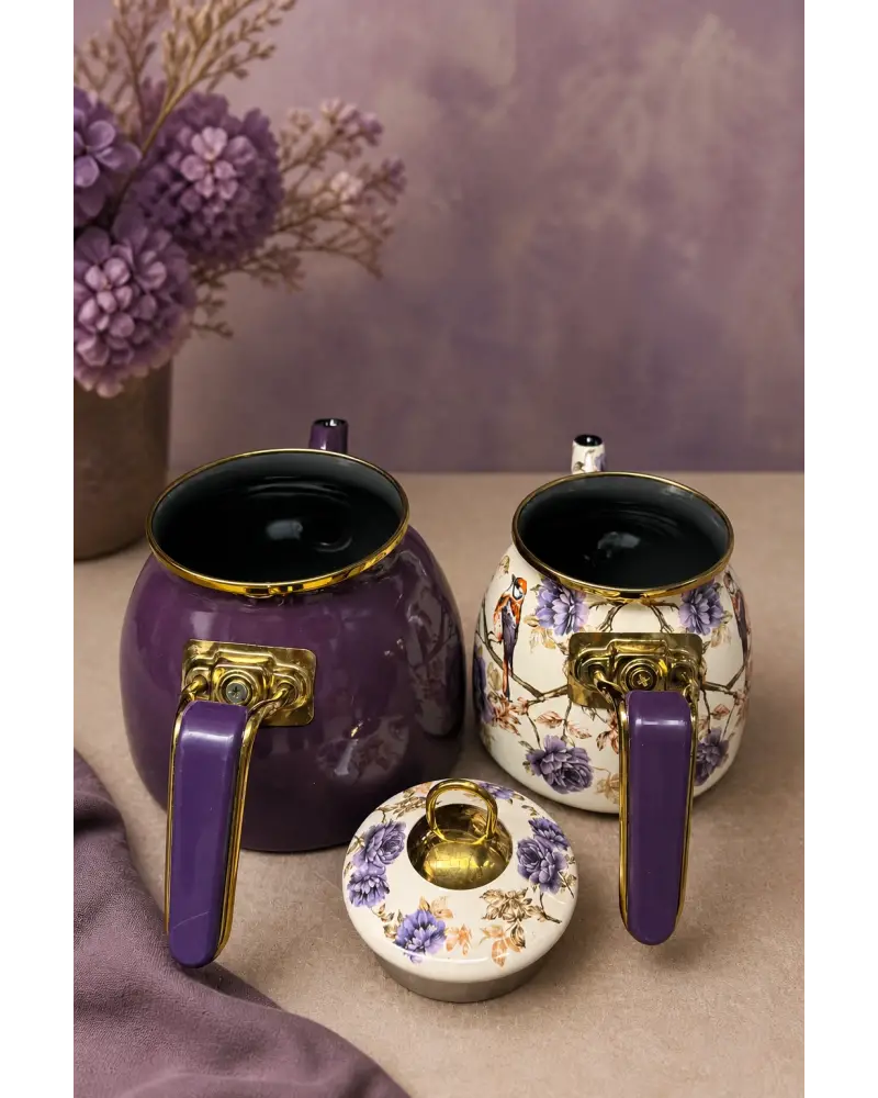 PR Home Fiorella Rose Model Emaye Çaydanlık