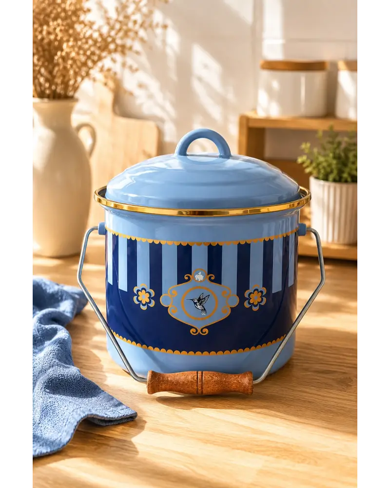 PR Home Alaria Mavi Emaye Bakraç 20 cm