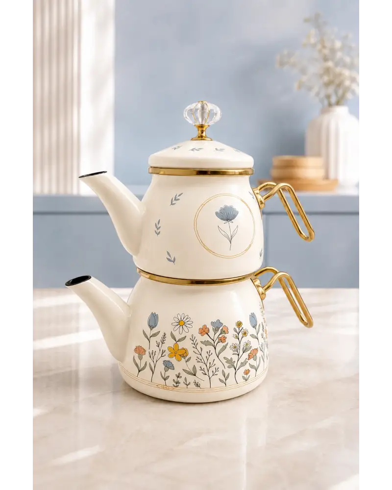 PR Home Anemon Mini Model Emaye Çaydanlık