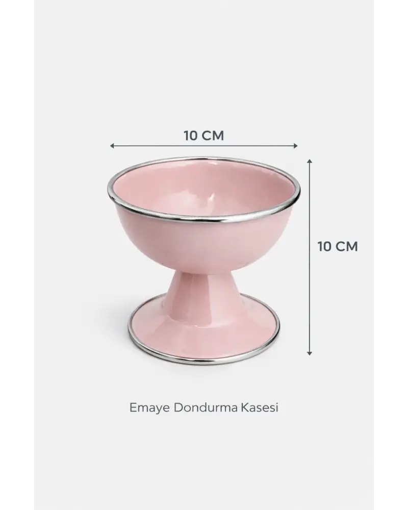 PR Home Emaye Dondurma Kasesi Pembe