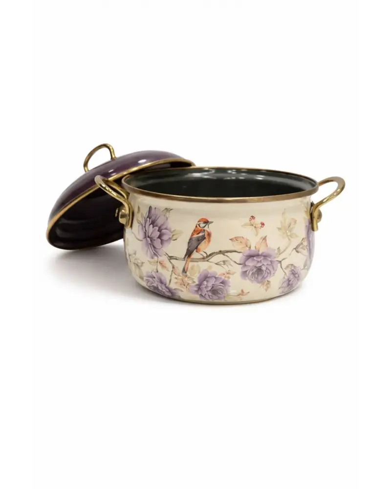 PR Home Fiorella Derin Bombeli Emaye Tencere 18 cm