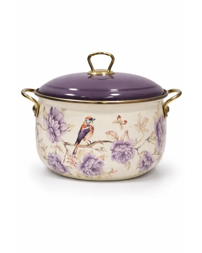 PR Home Fiorella Derin Bombeli Emaye Tencere 24 cm