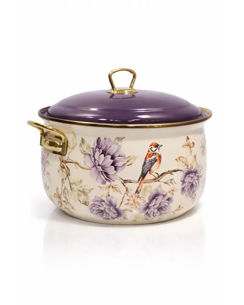 PR Home Fiorella Derin Bombeli Emaye Tencere 24 cm