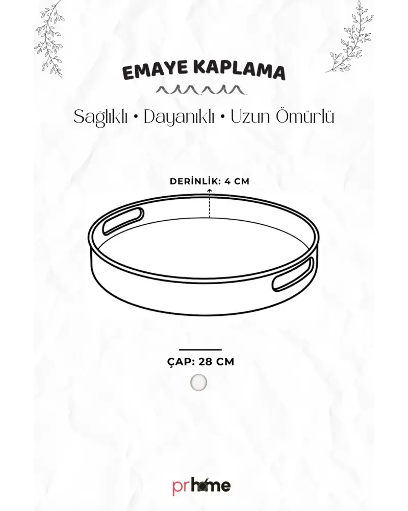 PR Home Fiorella Emaye Tepsi 28 cm