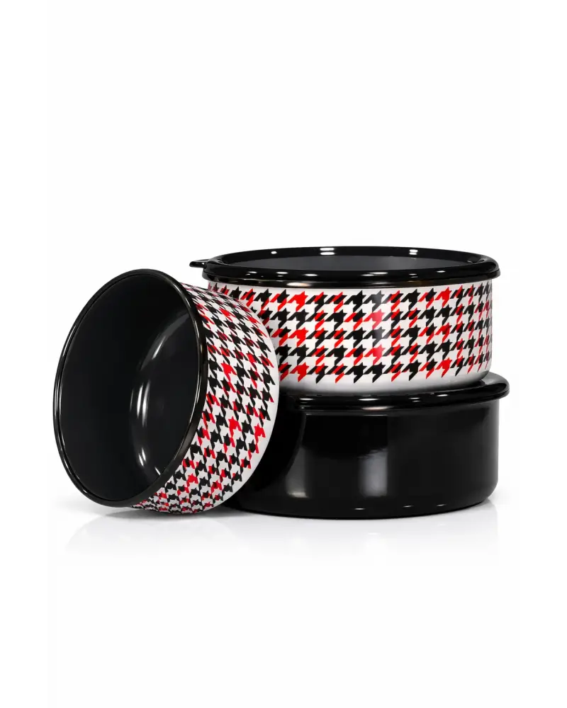 PR Home Forte Black Emaye Üçlü Saklama Seti