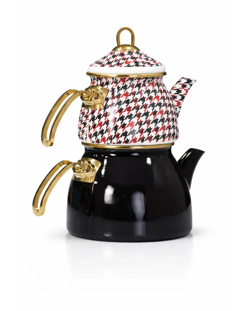 PR Home Forte Black Gold Model Emaye Çaydanlık