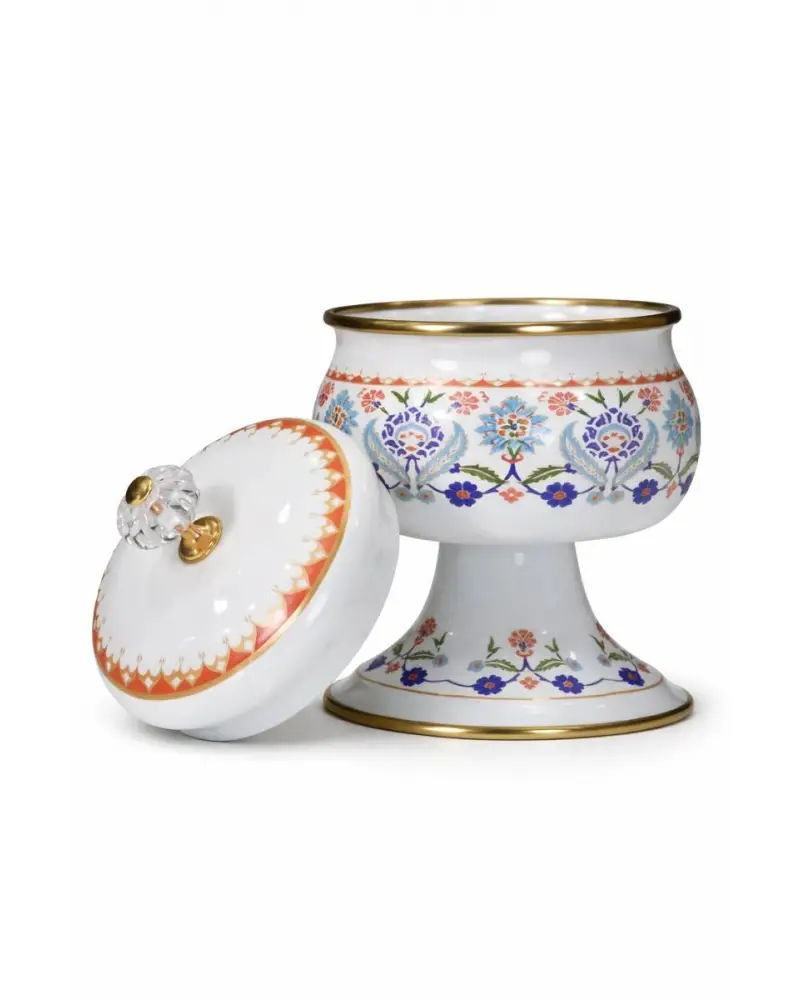 PR Home Humaşah Emaye Ayaklı Şekerlik