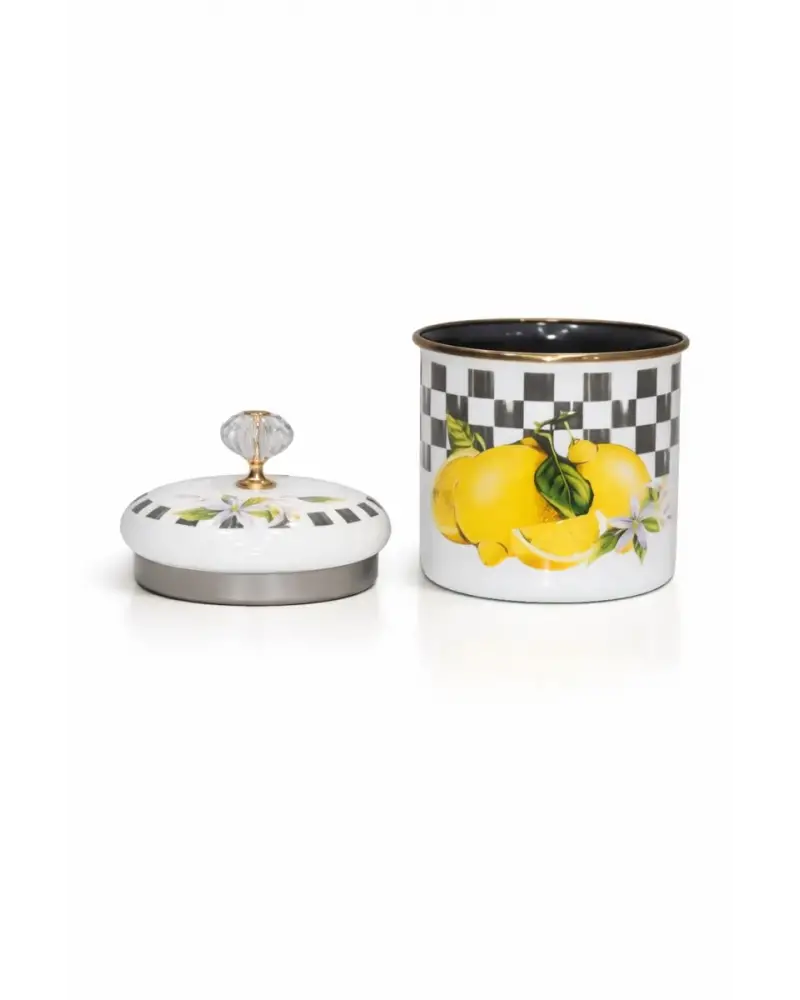 PR Home Limon Emaye Baharatlık Kavanoz Orta Boy 12 cm