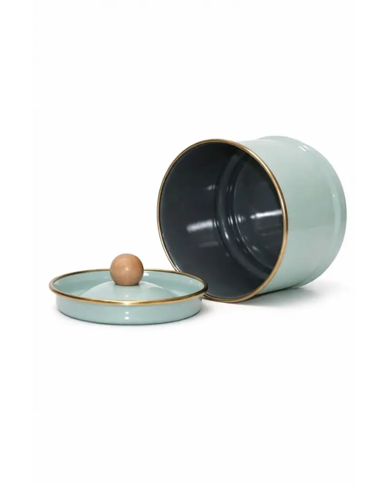 PR Home Soft Green Emaye Kavanoz