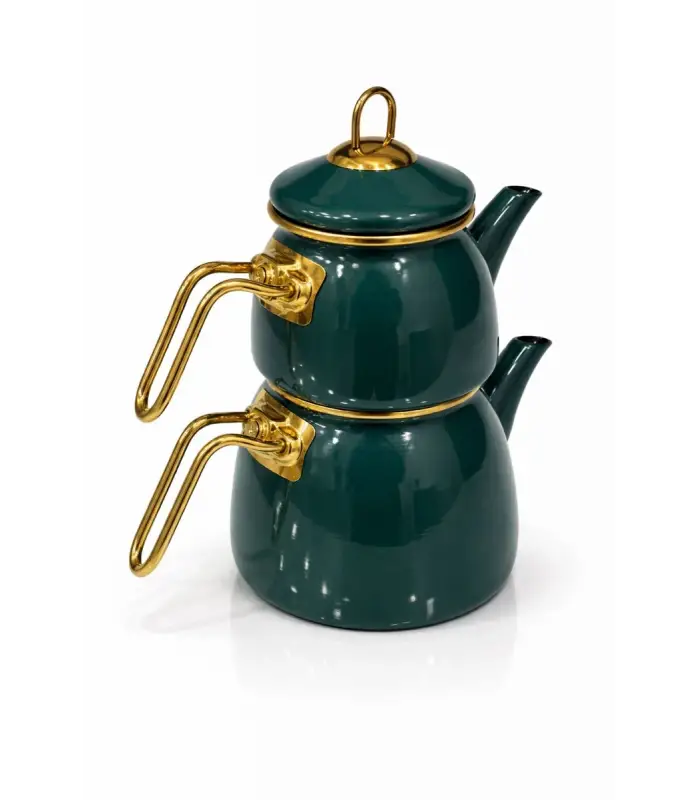 PR Home Emaye Mini Model Emaye Çaydanlık Petrol Yeşili