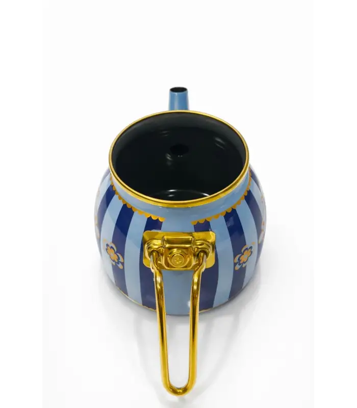 PR Home Alaria Mavi Rose Model Emaye Çaydanlık